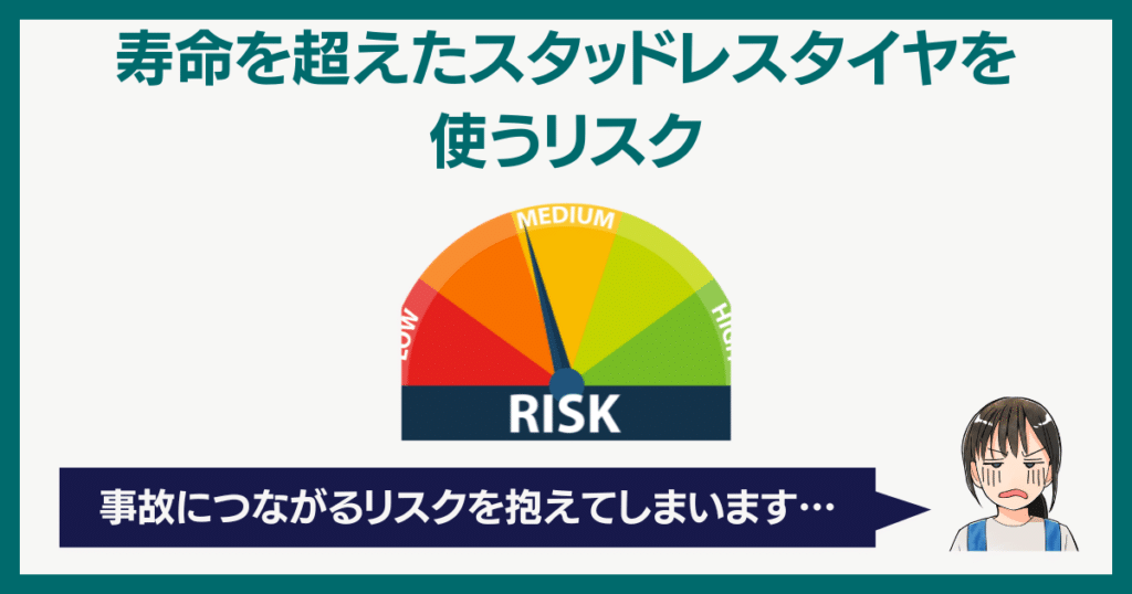 寿命を超えたスタッドレスタイヤを使うリスク