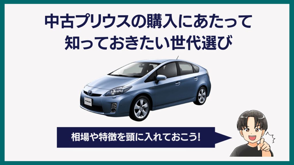 中古プリウスの購入にあたって知っておきたい世代選び